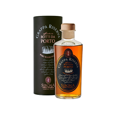Sibona Riserva Grappa di Nebbiolo invecchiata in botti da porto 10 anni 50 cl